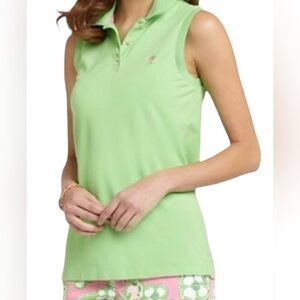 EUC Lilly Pulitzer Sleeveless Island Polo New Green - XL